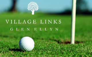 Village Links logo over golf course
